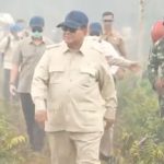 Prabowo Mengunjungi Lokasi Kebakaran Kalimantan